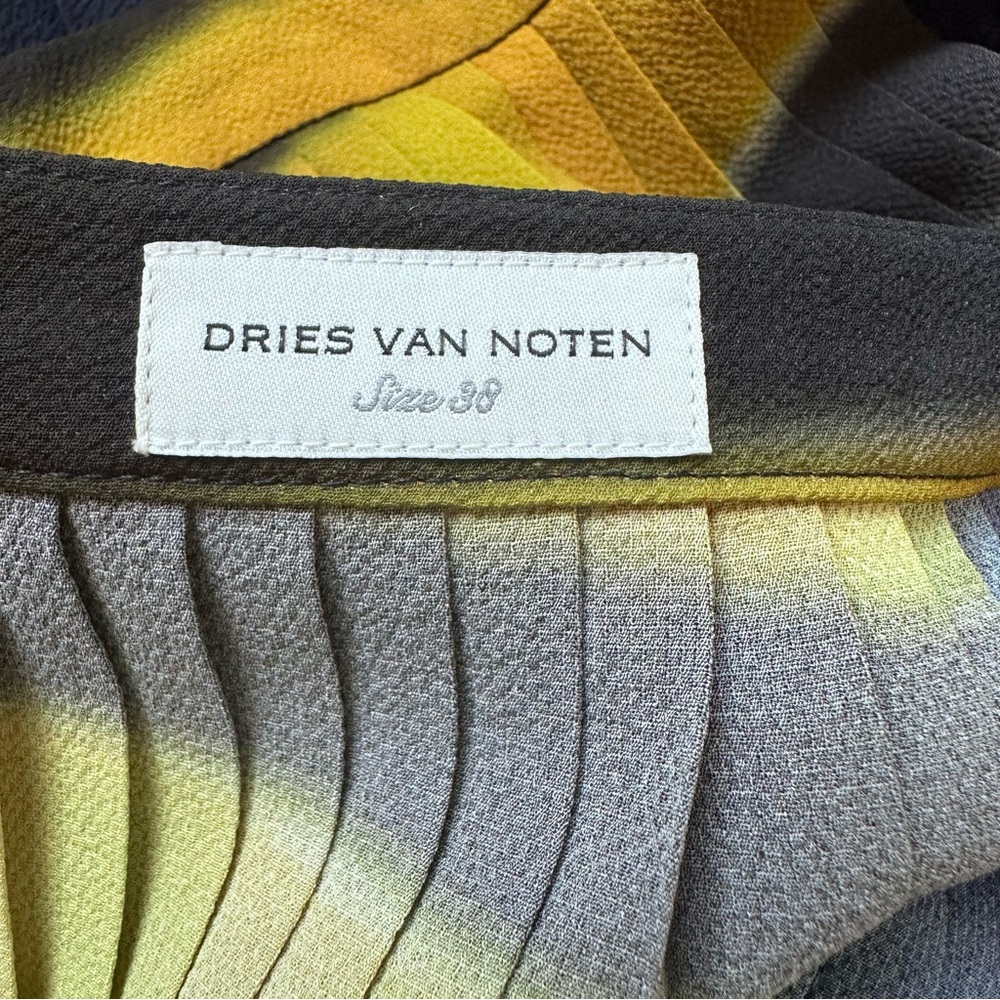 FR 38/US 6 Dries Van Noten Street Scene Pleated Skirt - Picture 8 of 13